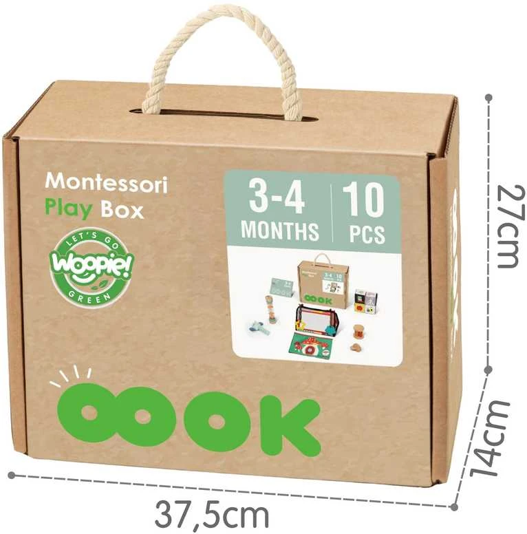 Montessori edukacinis rinkinys WOOPIE Žalias XXL 6in1