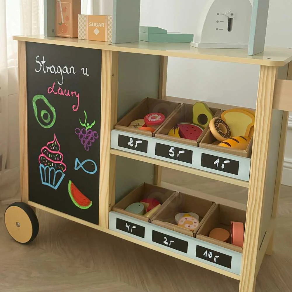 WOOPIE Žalias didelis daugiafunkcis 5in1 parduotuvėlės rinkinys