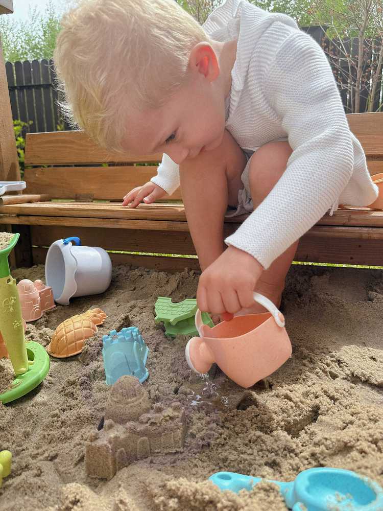 Žaislinis smėlio rinkinys su vežimėliu 13 vnt. Biologinė medžiaga, Woopie