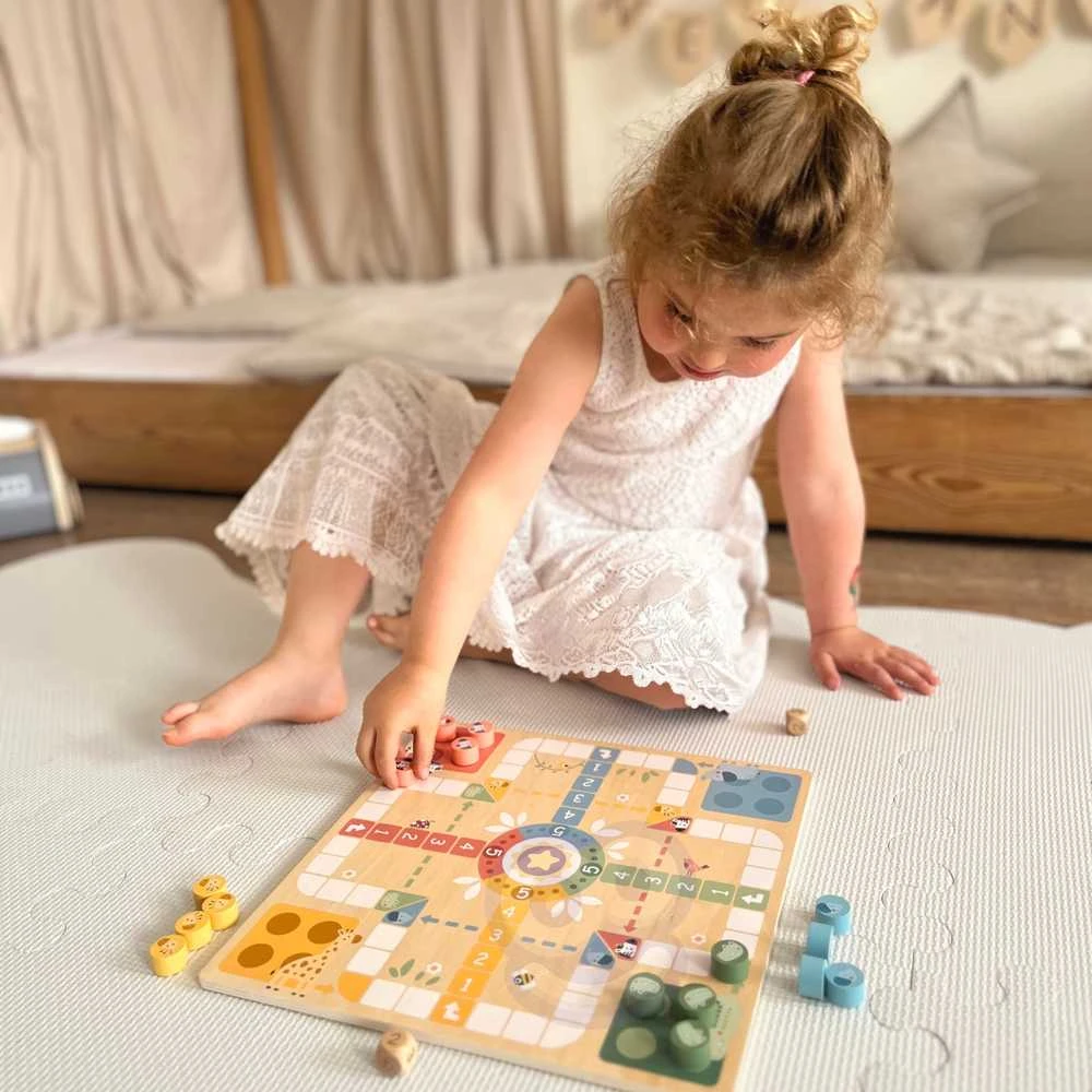 Medinis stalo žaidimų rinkinys Ludo Woopie Žalias