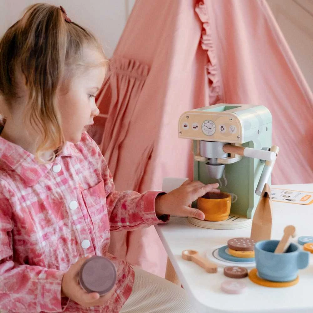Medinis kavos aparatas su priedais Barista WOOPIE Žalias