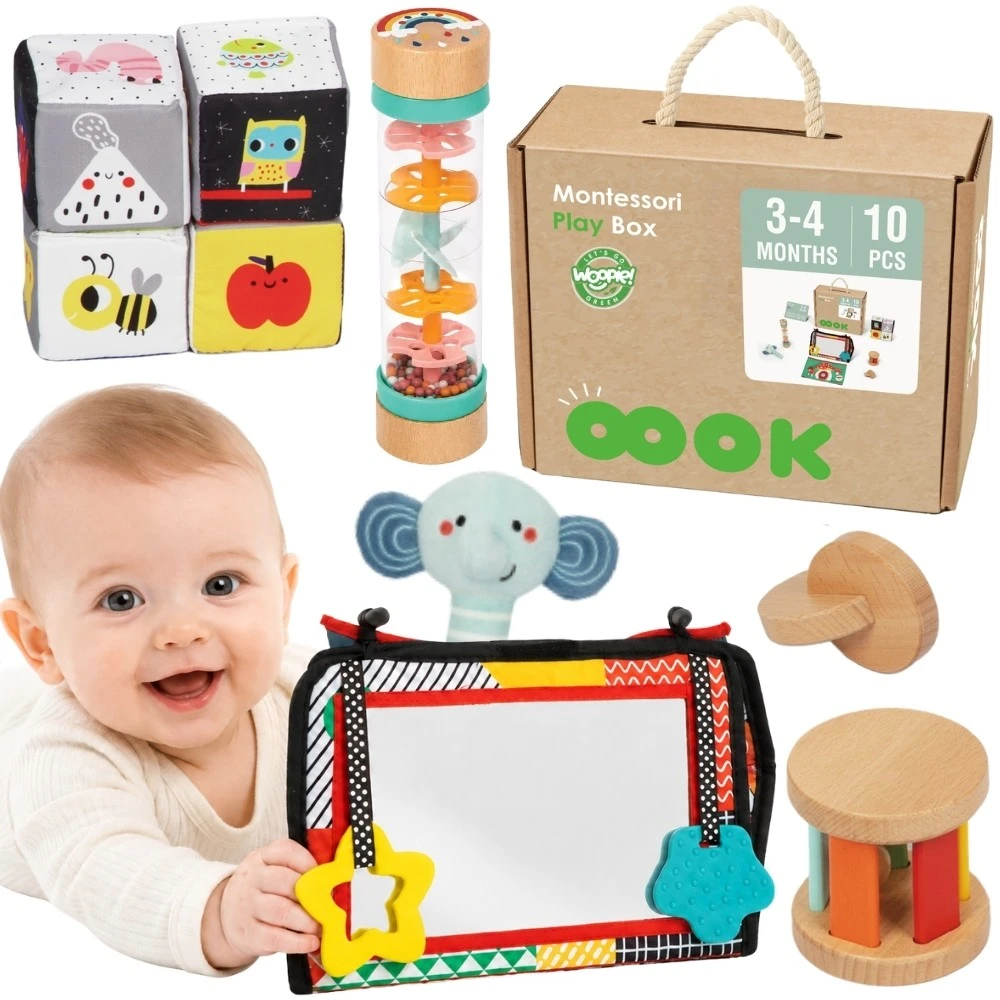 Montessori edukacinis rinkinys WOOPIE Žalias XXL 6in1