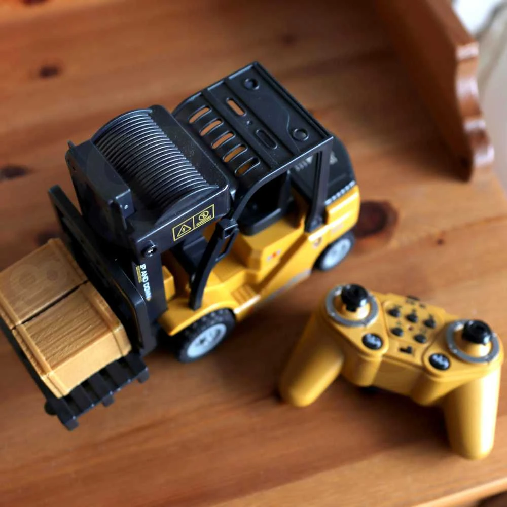 WOOPIE nuotoliniu būdu valdomas šakinis krautuvas 2in1 RC kranas – mastelis 1:24