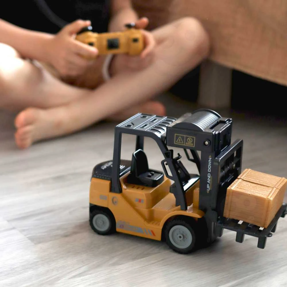 WOOPIE nuotoliniu būdu valdomas šakinis krautuvas 2in1 RC kranas – mastelis 1:24