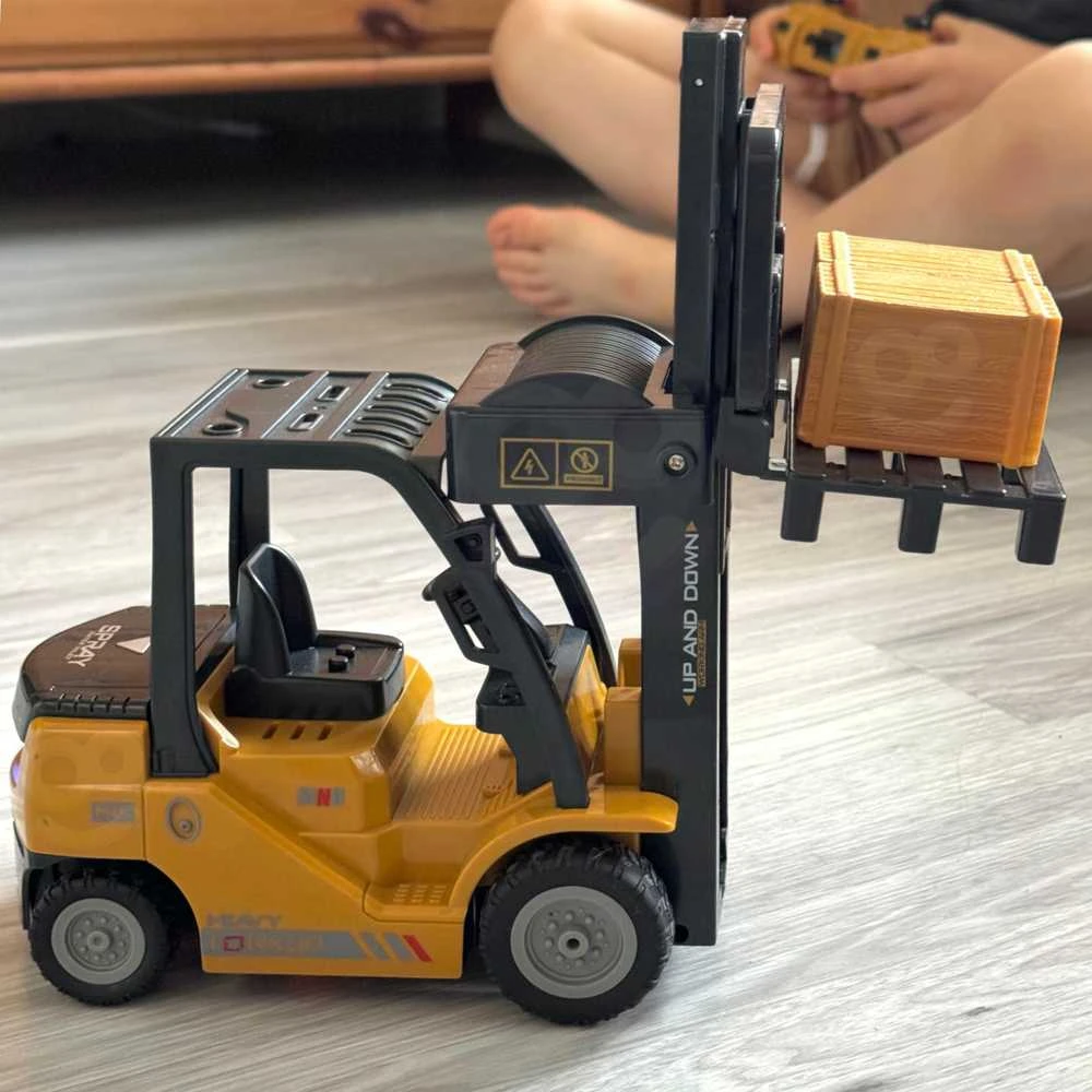 WOOPIE nuotoliniu būdu valdomas šakinis krautuvas 2in1 RC kranas – mastelis 1:24
