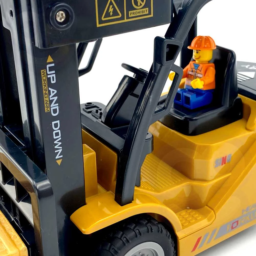 WOOPIE nuotoliniu būdu valdomas šakinis krautuvas 2in1 RC kranas – mastelis 1:24