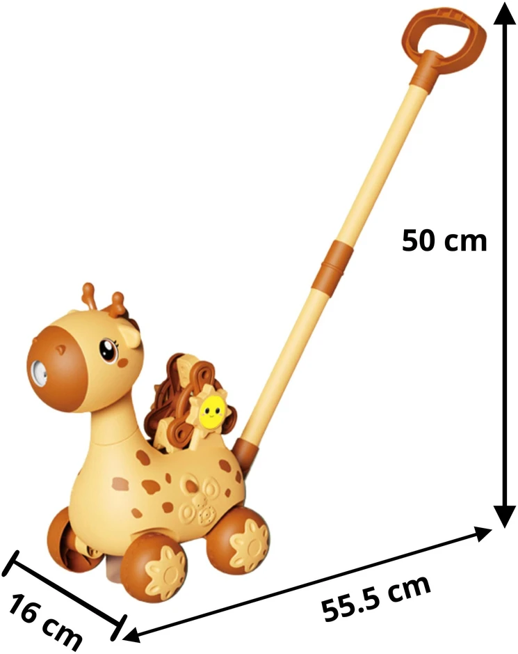 WOOPIE 50629 žirafos stūmiklis 2in1 burbulas