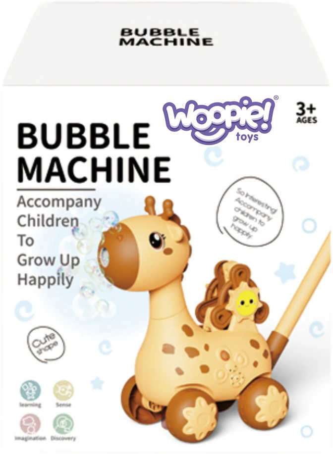 WOOPIE 50629 žirafos stūmiklis 2in1 burbulas