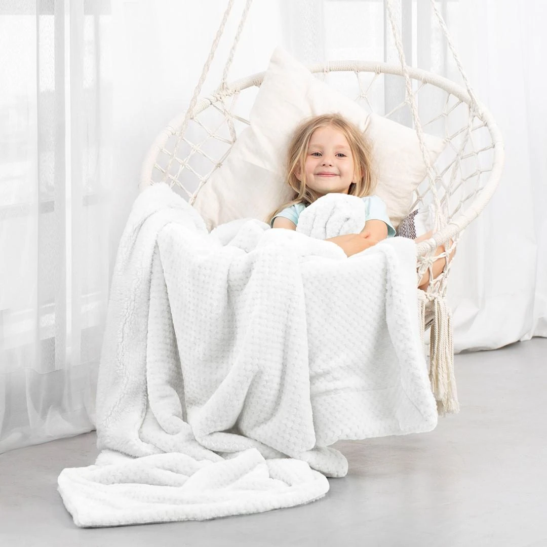 AmeliaHome Pledas SHLEEPY, 130X180 cm, spalva: balta
