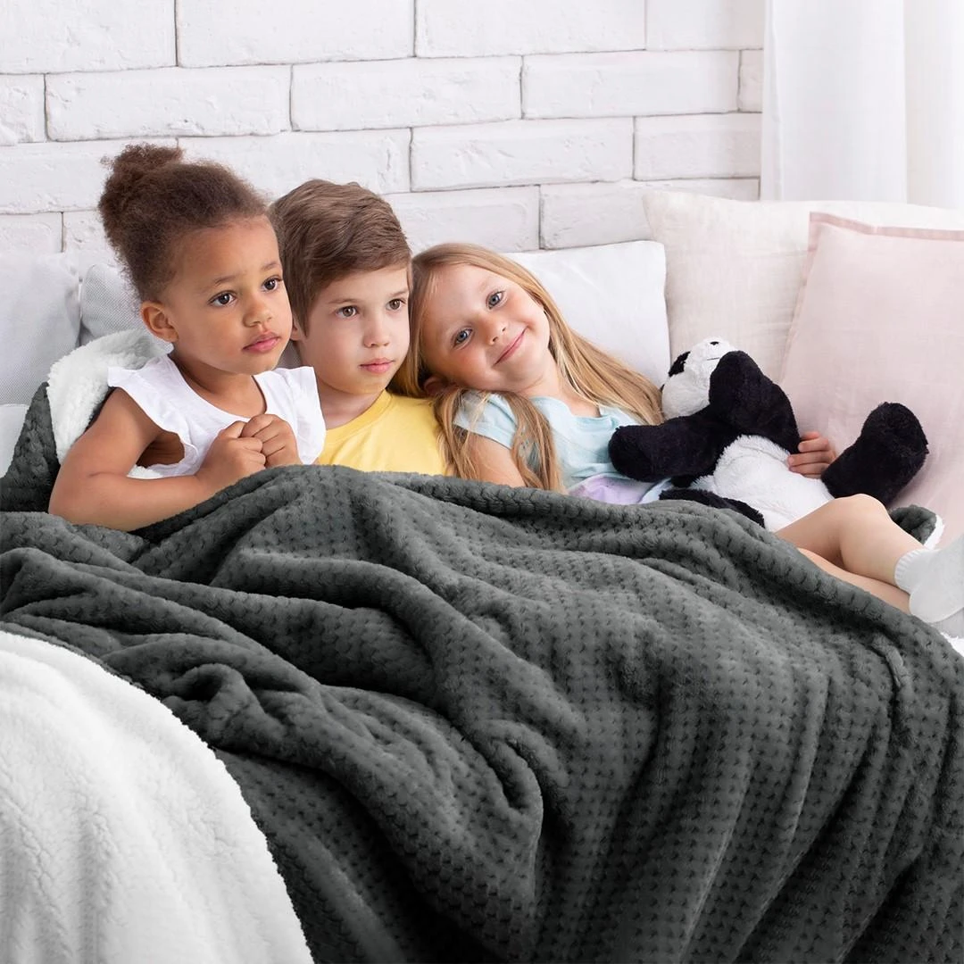 AmeliaHome Pledas SHLEEPY, 170X210 cm, spalva: tamsiai pilka