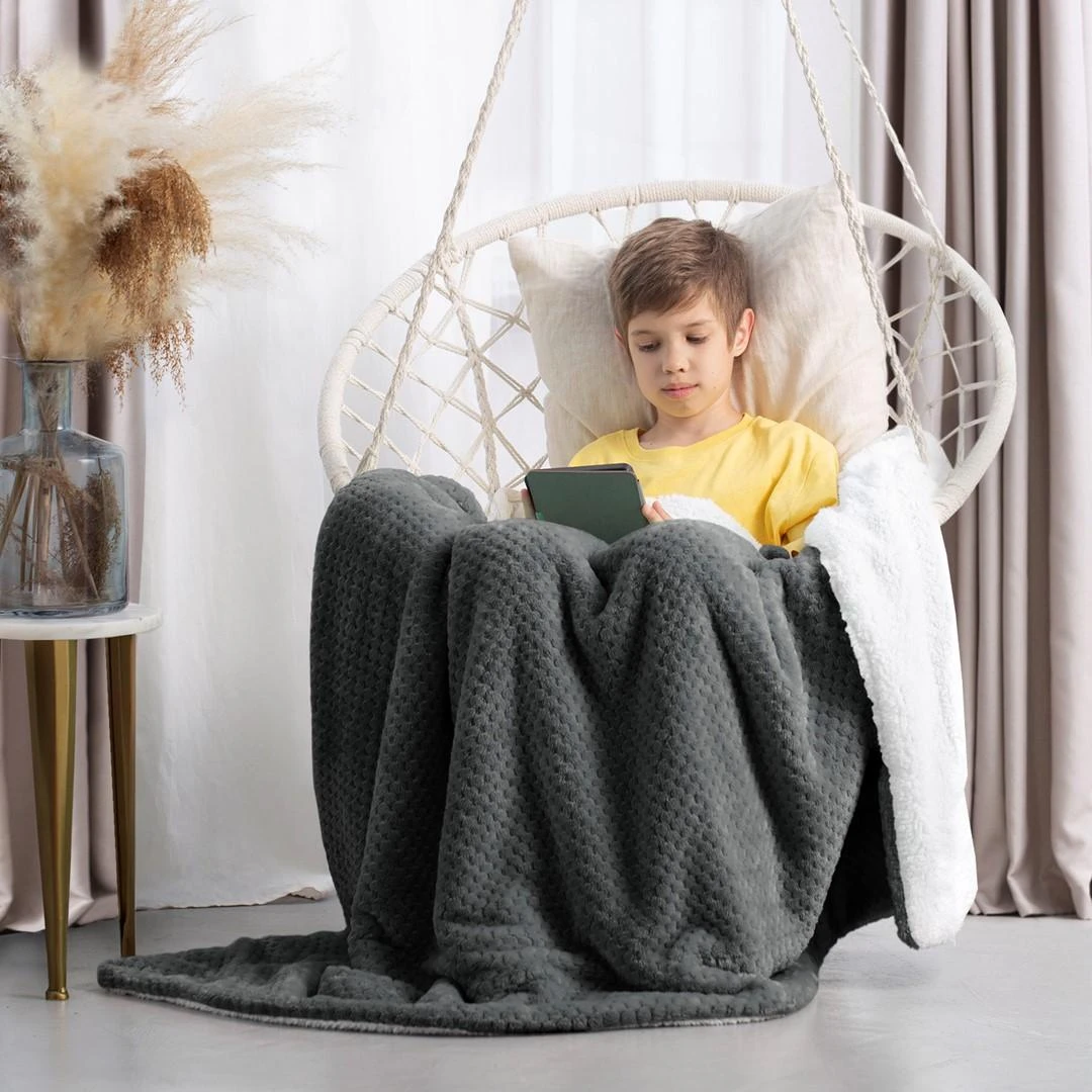 AmeliaHome Pledas SHLEEPY, 70X150 cm, spalva: grafito pilka