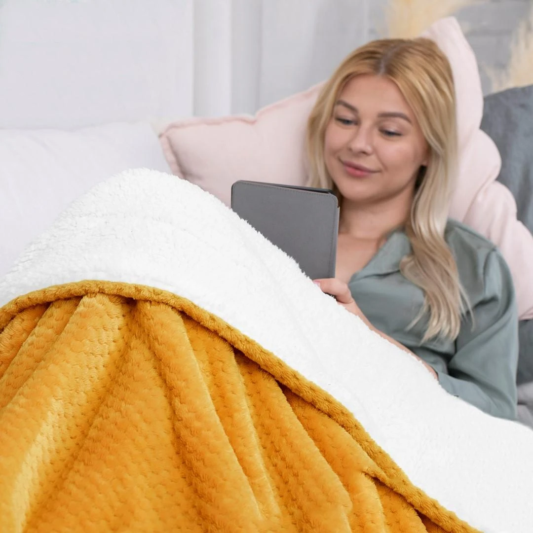 AmeliaHome Pledas SHLEEPY, 170X210 cm, spalva: oranžinė