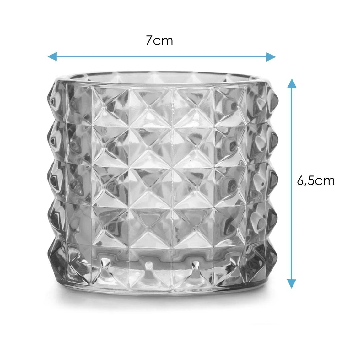AmeliaHome CANDLEHOLDDER/AH/MALAGA/BOTTLEGREEN/7X6,5