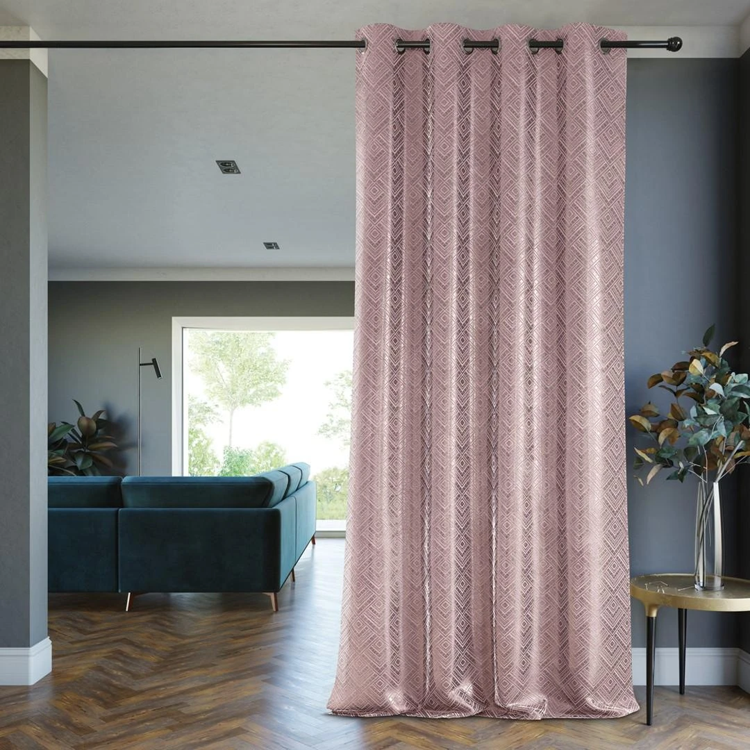 AmeliaHome Užuolaida blackout 140×250 rožinė–auksinė CASPE