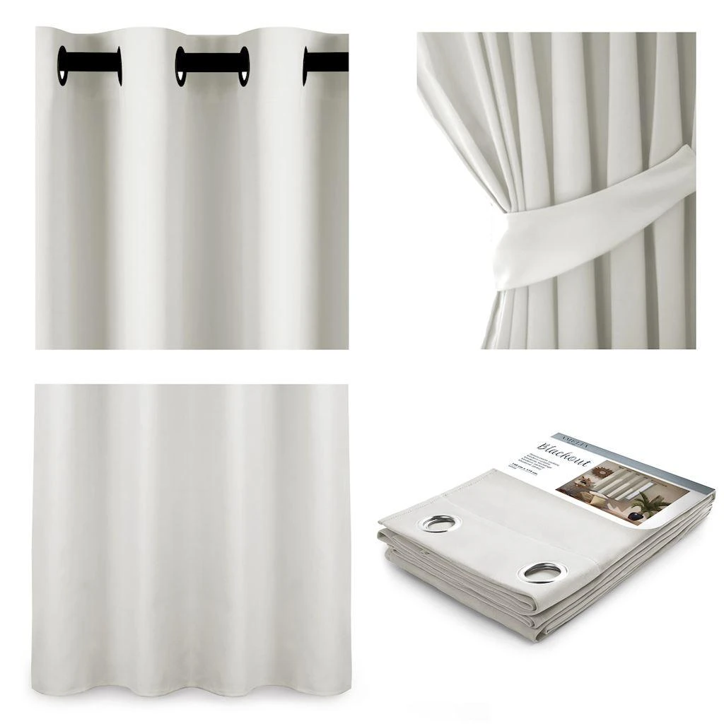 AmeliaHome Užuolaida užtamsinanti balta 140×175 cm AH