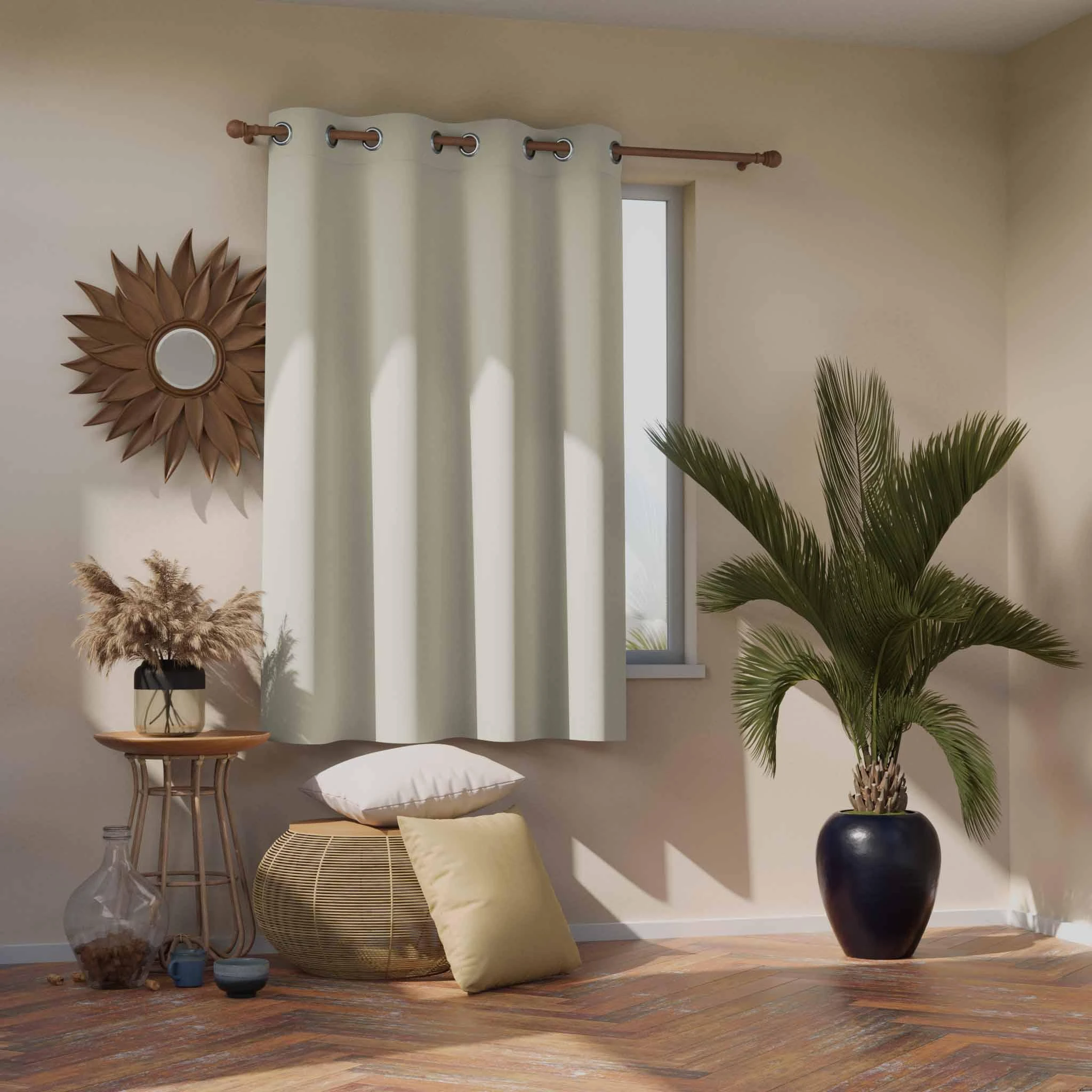 AmeliaHome Užuolaida užtamsinanti balta 140×175 cm AH