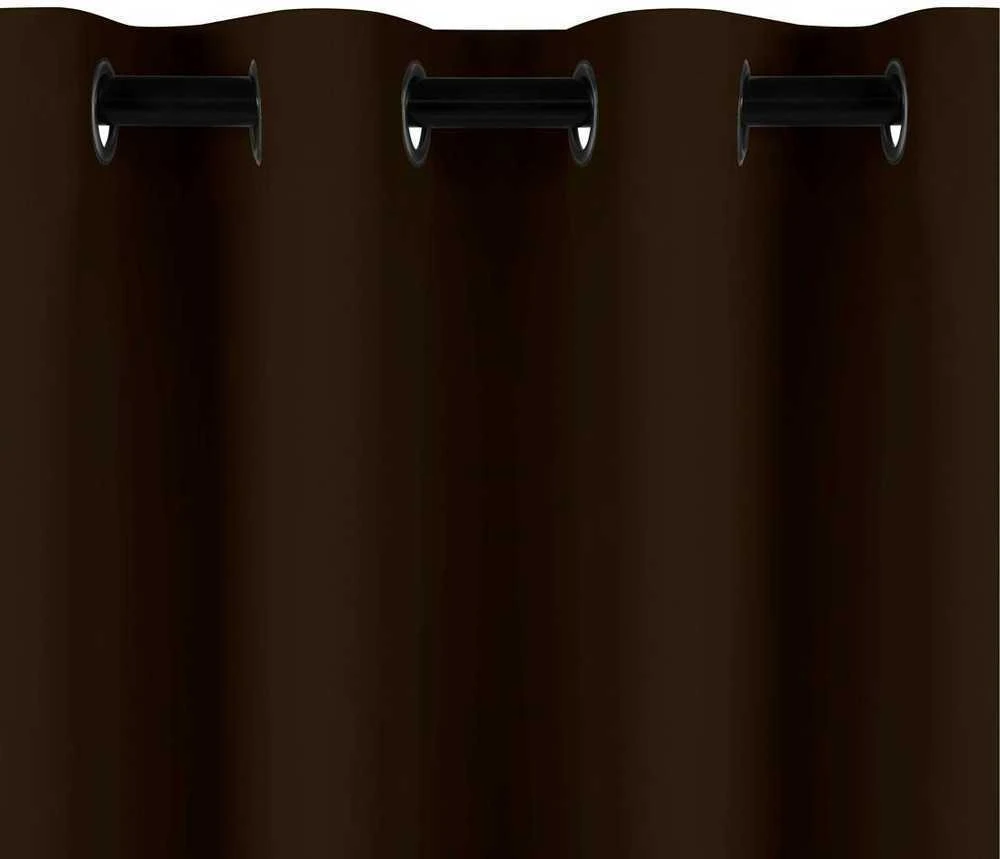 Naktinė užuolaida su žiedais AmeliaHome BLACKOUT 140X245 cm, 1 vnt., spalva: ruda