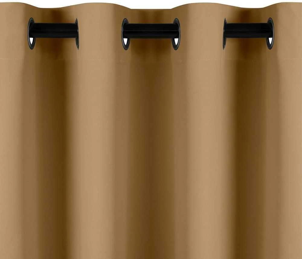 Naktinė užuolaida su žiedais AmeliaHome BLACKOUT 140X245 cm, 1 vnt., spalva: garstyčių