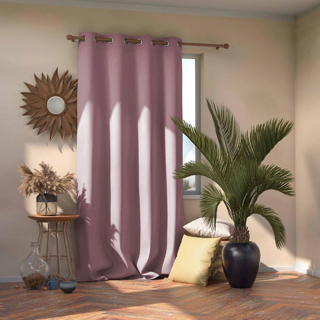 Naktinė užuolaida su žiedais AmeliaHome BLACKOUT 140X270 cm, 1 vnt., spalva: rožinė