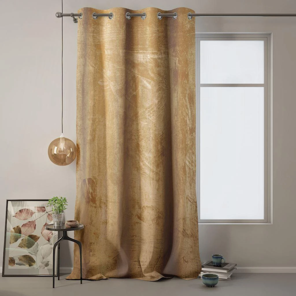 Naktinė užuolaida su žiedais AmeliaHome VELVET 140X270 cm, 1 vnt., spalva: garstyčių