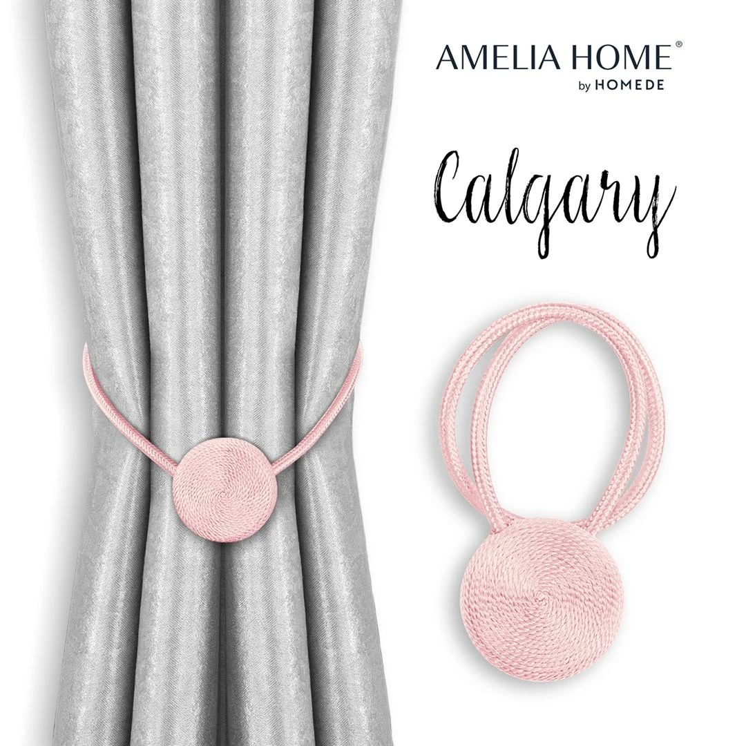 AmeliaHome Užuolaidų rišikliai Calgary, rožiniai, 2 vnt.