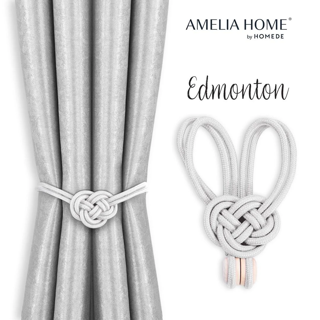 AmeliaHome Užuolaidų rišikliai Edmonton, 2 vnt., balti