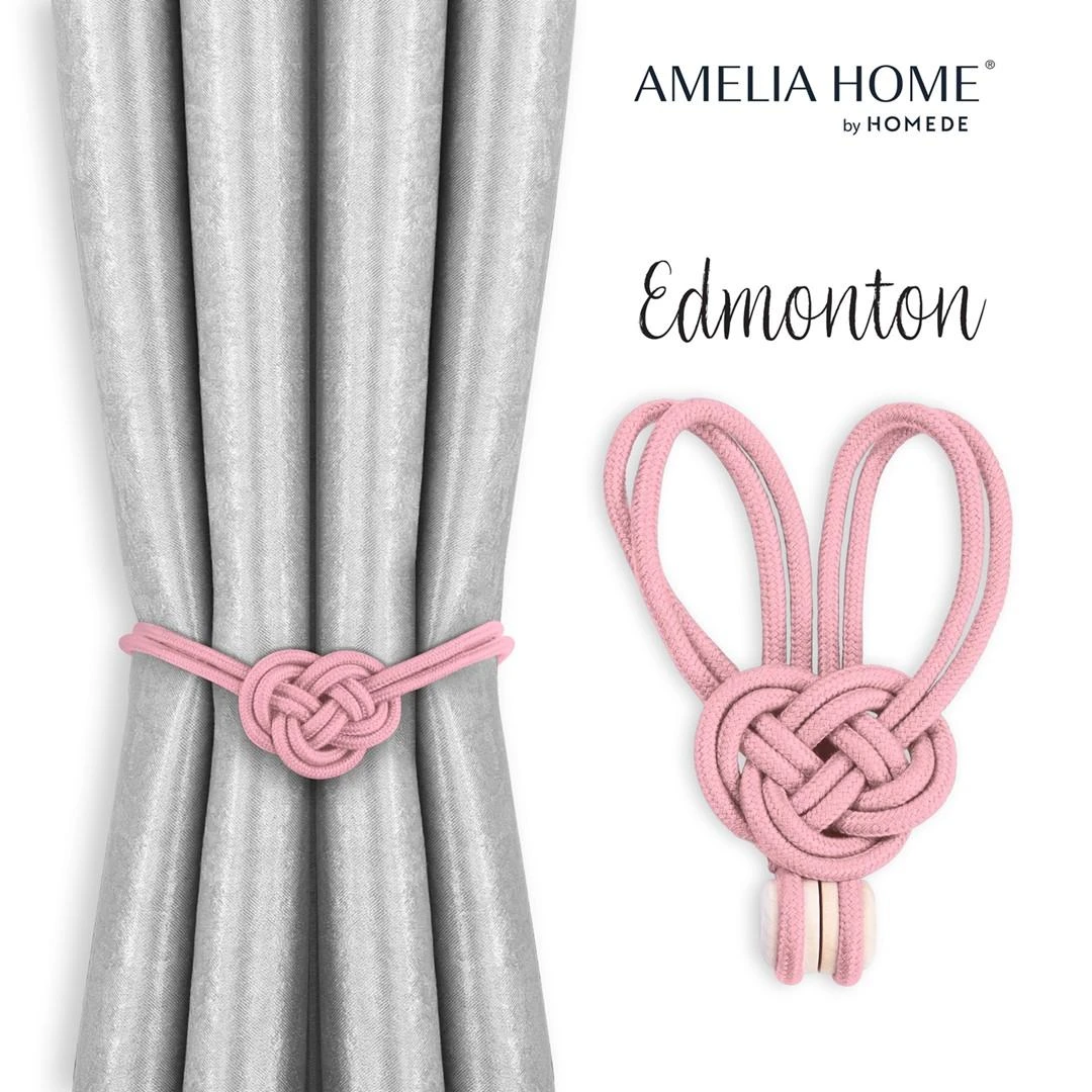 AmeliaHome Užuolaidų rišikliai Edmonton švelniai rožiniai, 2 vnt.