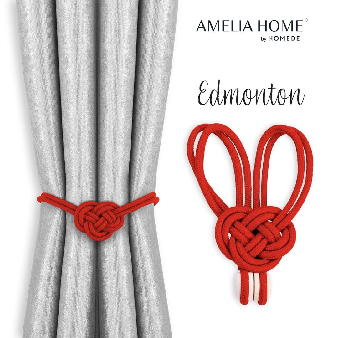 AmeliaHome Edmonton raudonos užuolaidos, 2 vnt.
