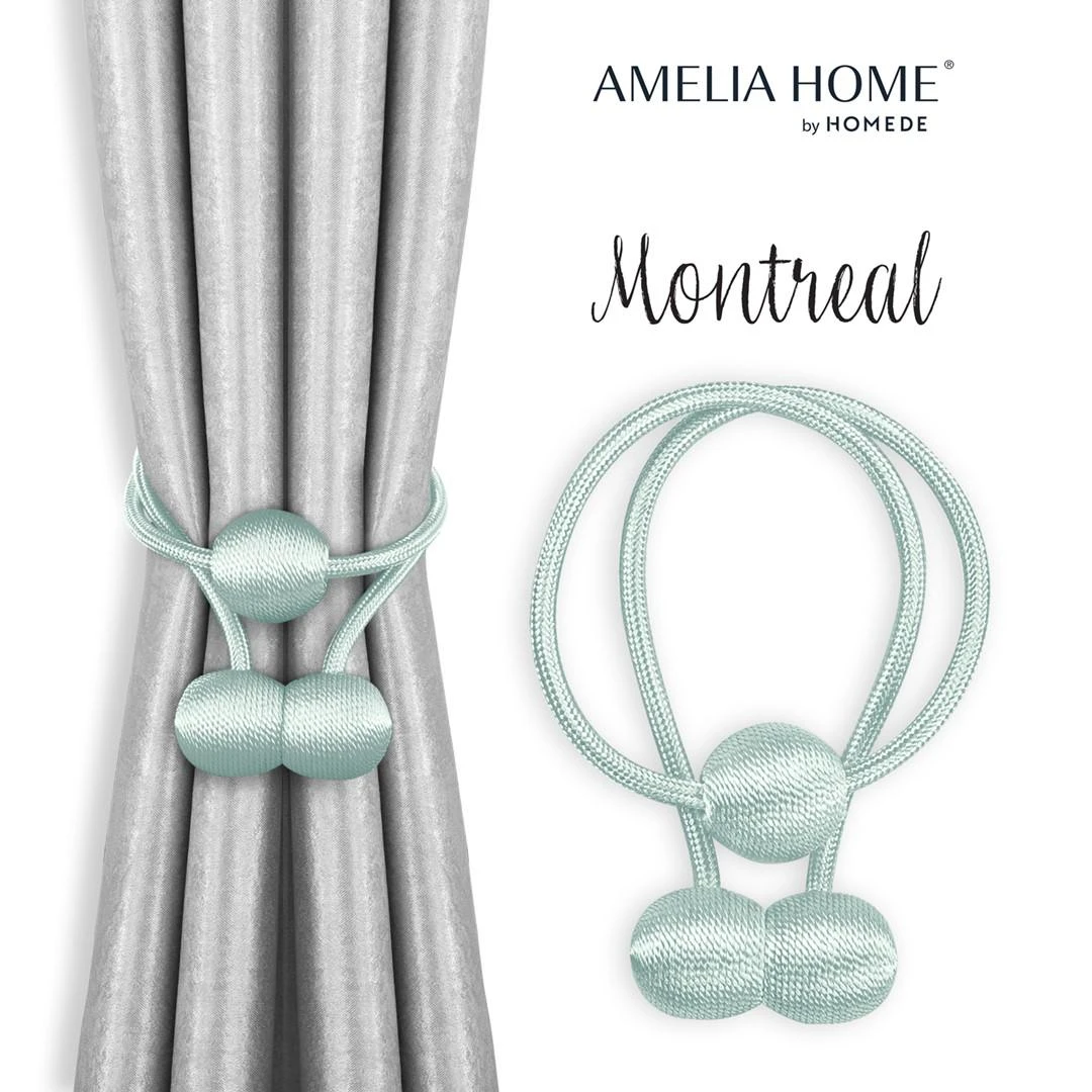 AmeliaHome Užuolaidų rišikliai Montreal šviesiai mėlyni, 2 vnt.