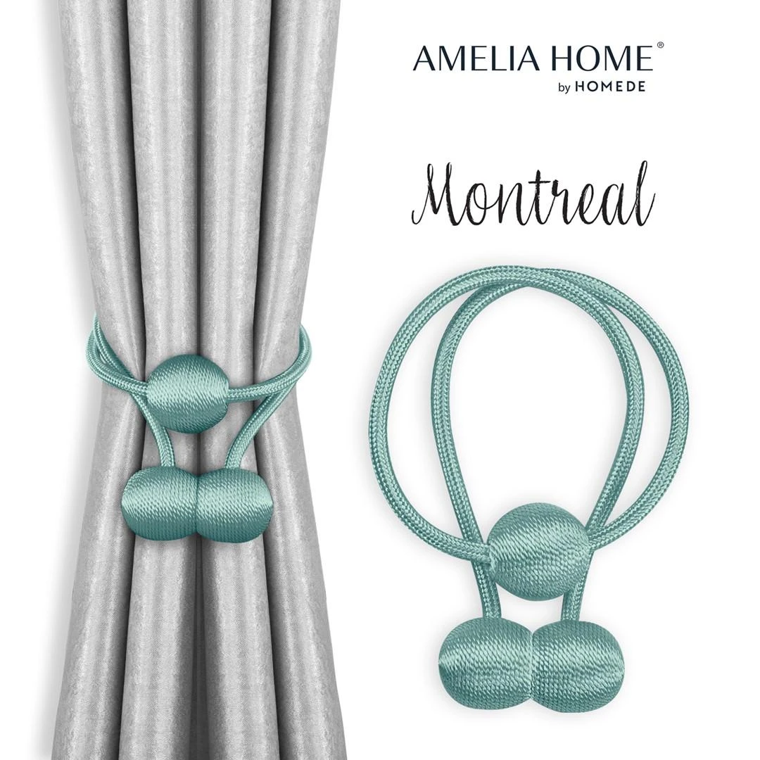 AmeliaHome Mėlyni užuolaidų rišikliai Montreal, 2 vnt.