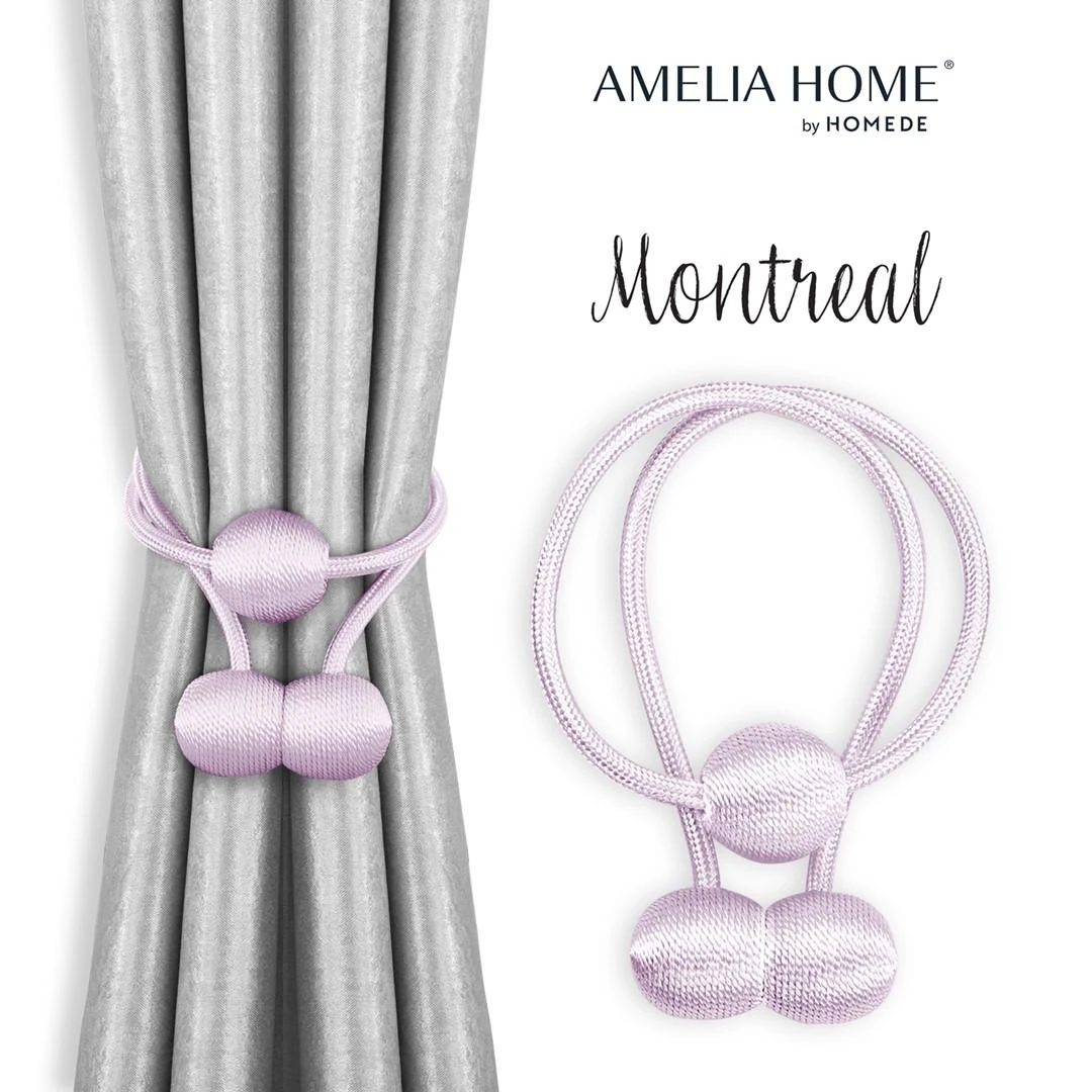 AmeliaHome Užuolaidų komplektas Montreal mauvinės spalvos, 2 vnt.
