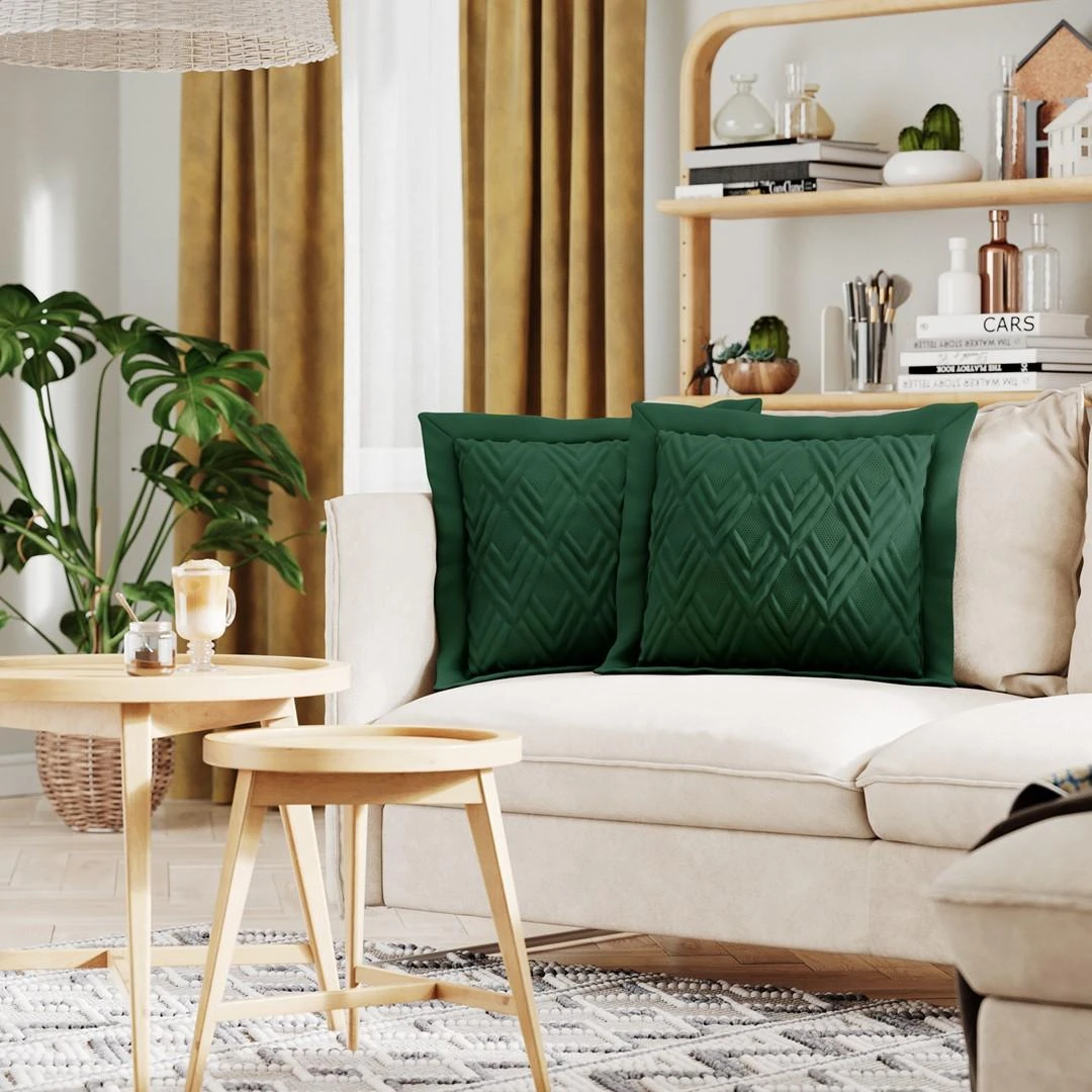 AmeliaHome Pagalvės užvalkalas 45 × 45 cm AH BOTTLEGREEN