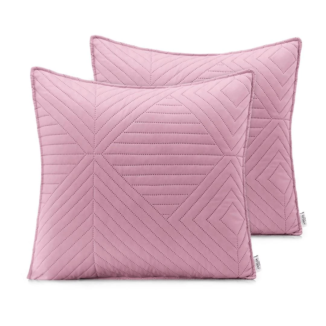 AmeliaHome Dekoratyvinis pagalvės užvalkalas 45 × 45 cm, šviesiai rožinė ir sidabrinė AH