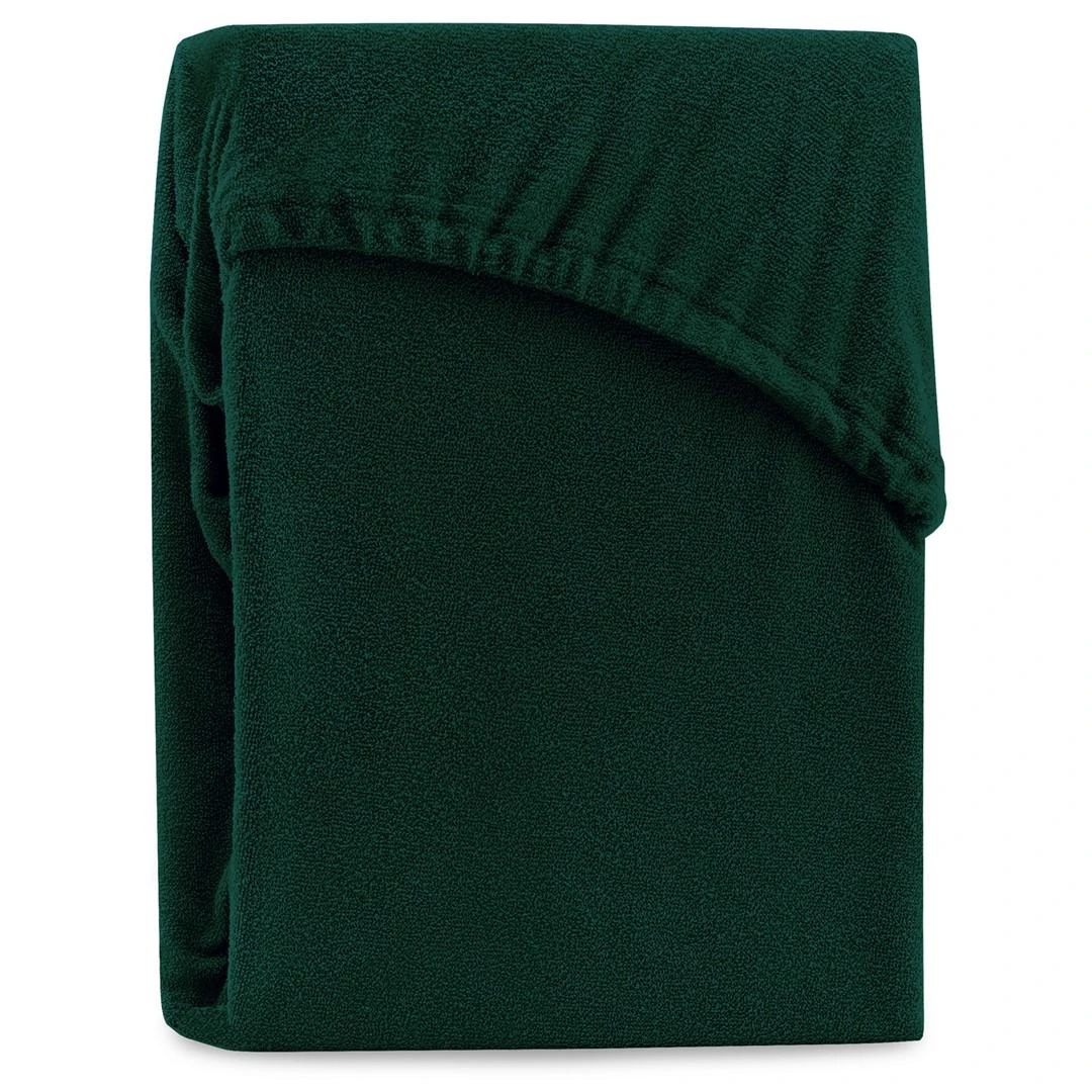 AmeliaHome Paklodė su guma 140–160x200+30 cm butelių žalia AH RUBY