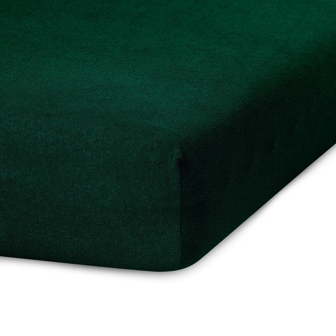 AmeliaHome Paklodė su guma 140–160x200+30 cm butelių žalia AH RUBY