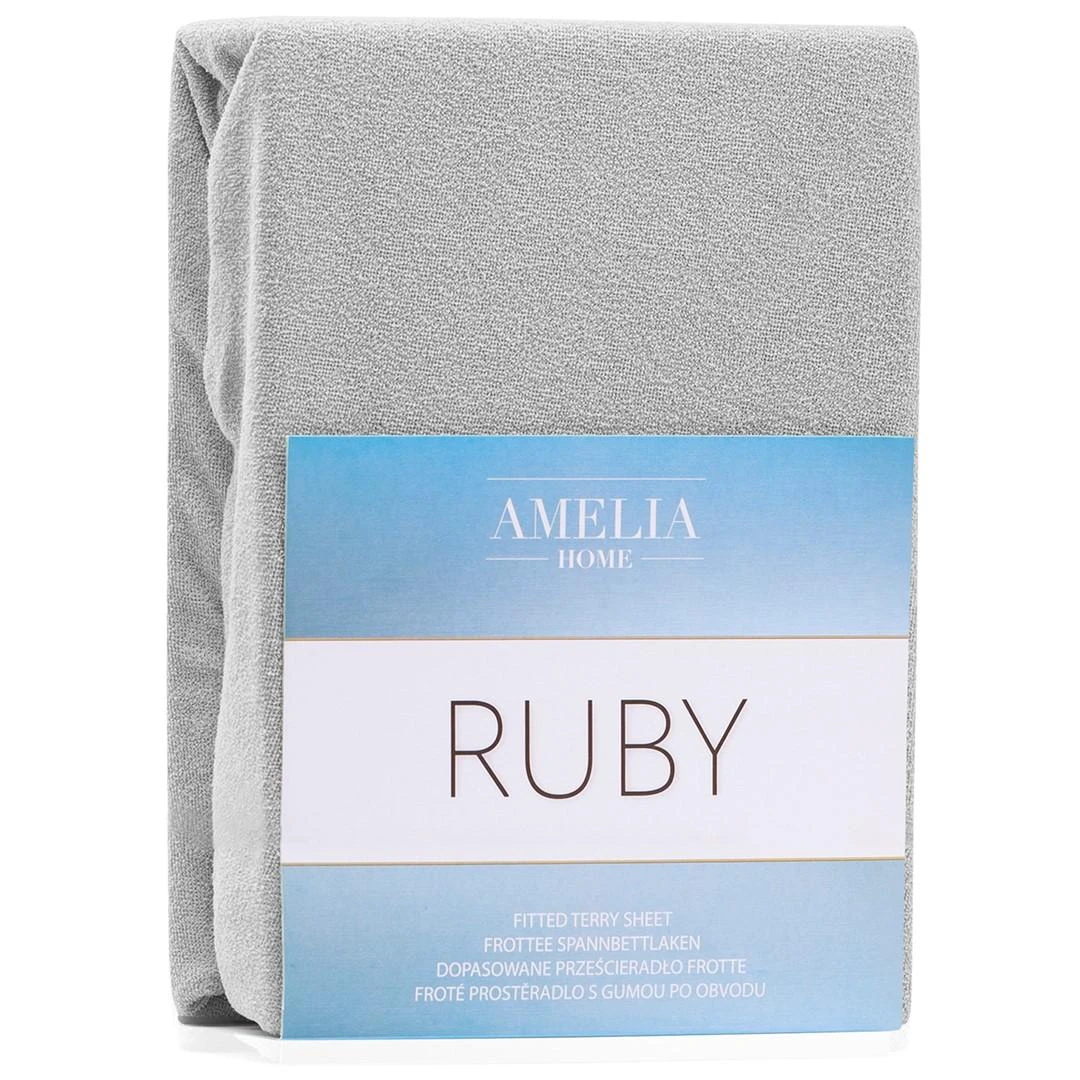AmeliaHome Paklodė su guma 160–180×200+30 sidabrinė AH RUBY