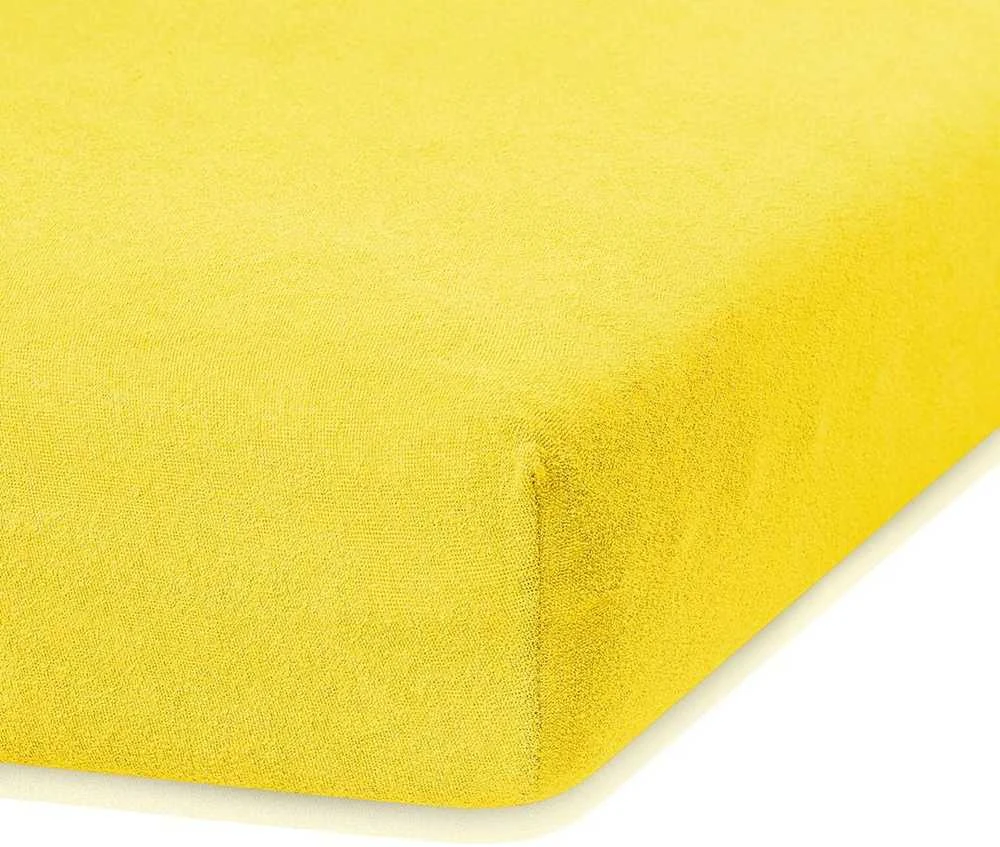 AmeliaHome Paklodė su guma 200–220×200+30 cm geltona AH RUBY