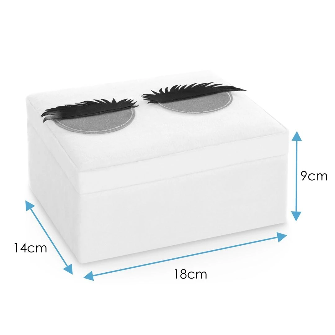 AmeliaHome JEWELRY BOX/AH/LASHES/Baltas/14X9
