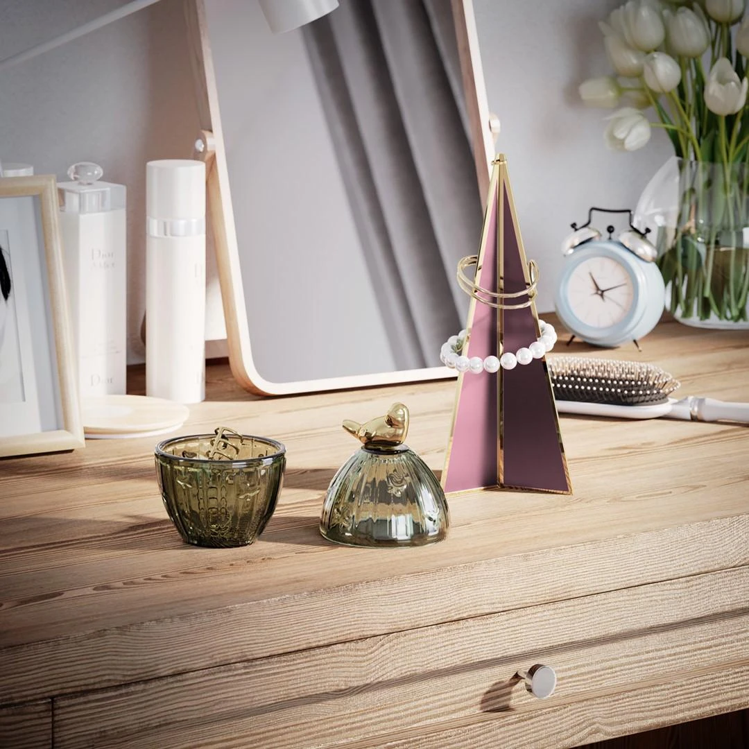 AmeliaHome JUWELRYSTAND/AH/FIR/MAUVE/10X25