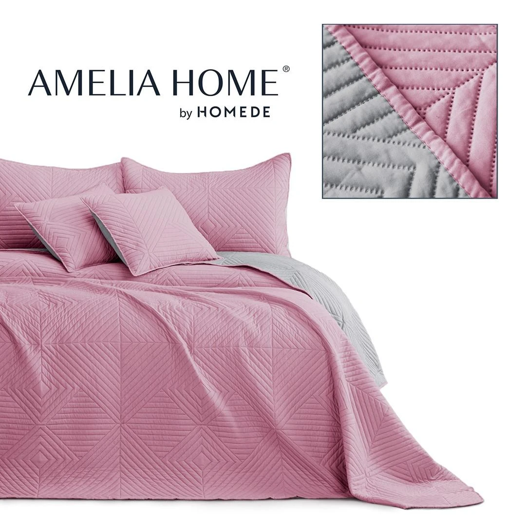 AmeliaHome Lovatiesė 170 × 270 cm, rožinės ir perlų sidabro spalvos