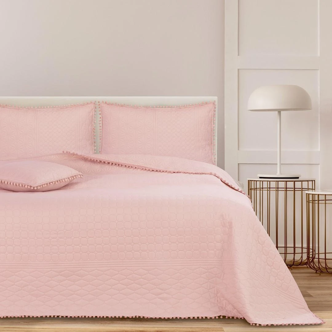 AmeliaHome Lovatiesė 220 × 240 cm, pudros spalvos AH