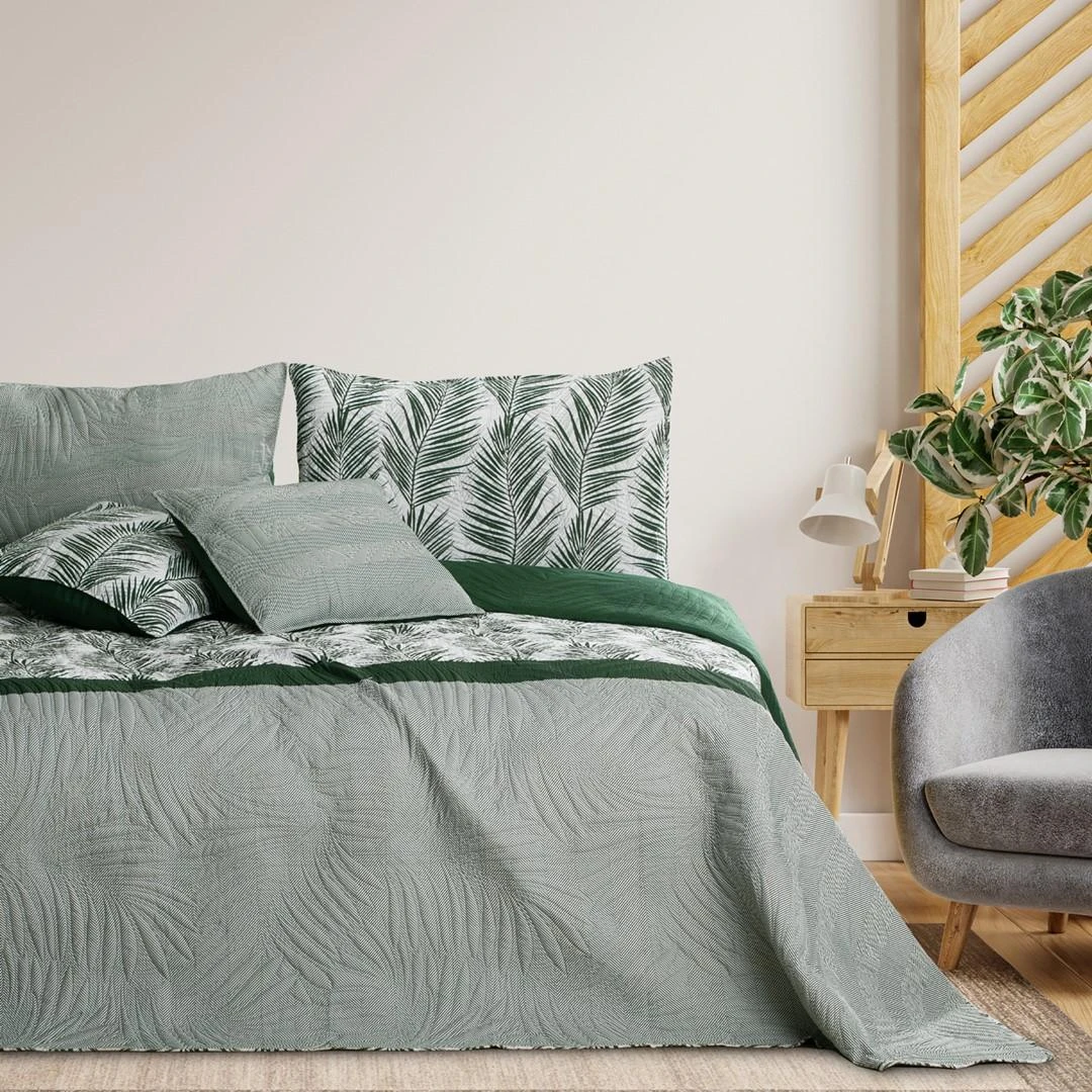 AmeliaHome Lovatiesė 200 × 220 cm, butelkine žalia