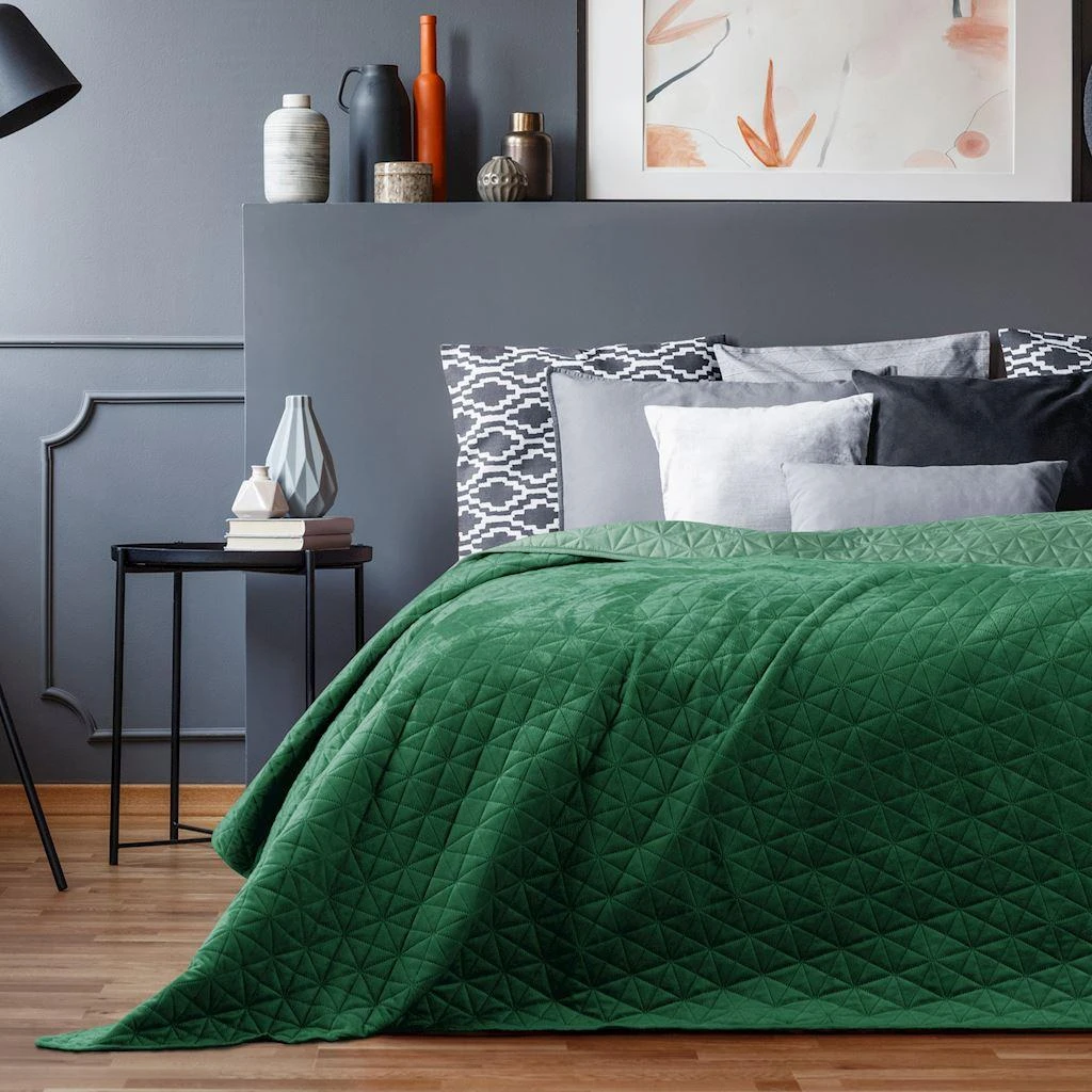 AmeliaHome Lovatiesė 220 × 240 cm, tamsiai žalia ir žalia