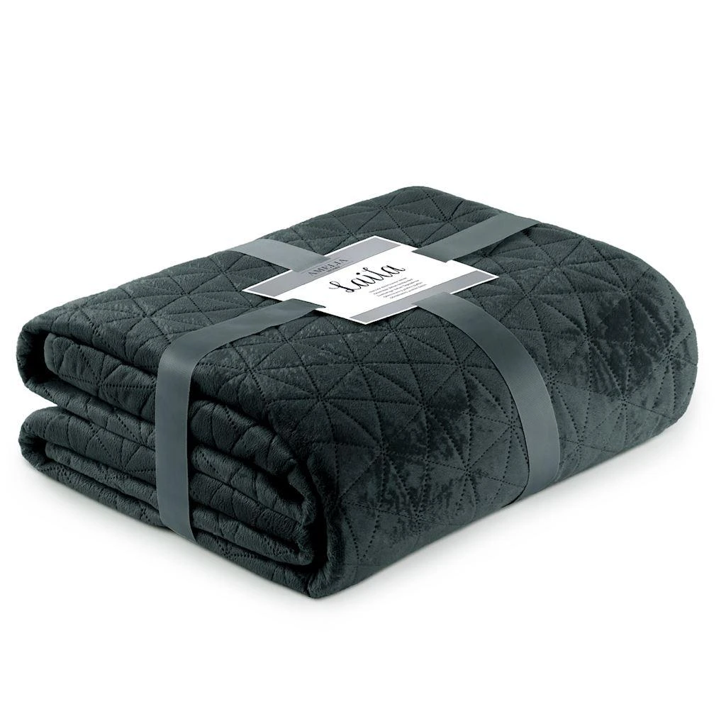 AmeliaHome BEDS/AH/LAILA/GRAPHITE+Sidabrinis/260x280