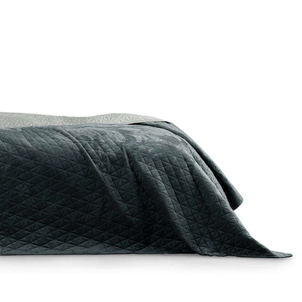 AmeliaHome BEDS/AH/LAILA/GRAPHITE+Sidabrinis/260x280