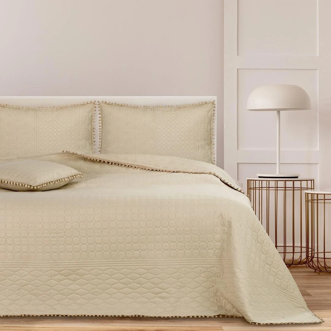 AmeliaHome Lovatiesė 170 × 270 cm, smėlio spalvos AH