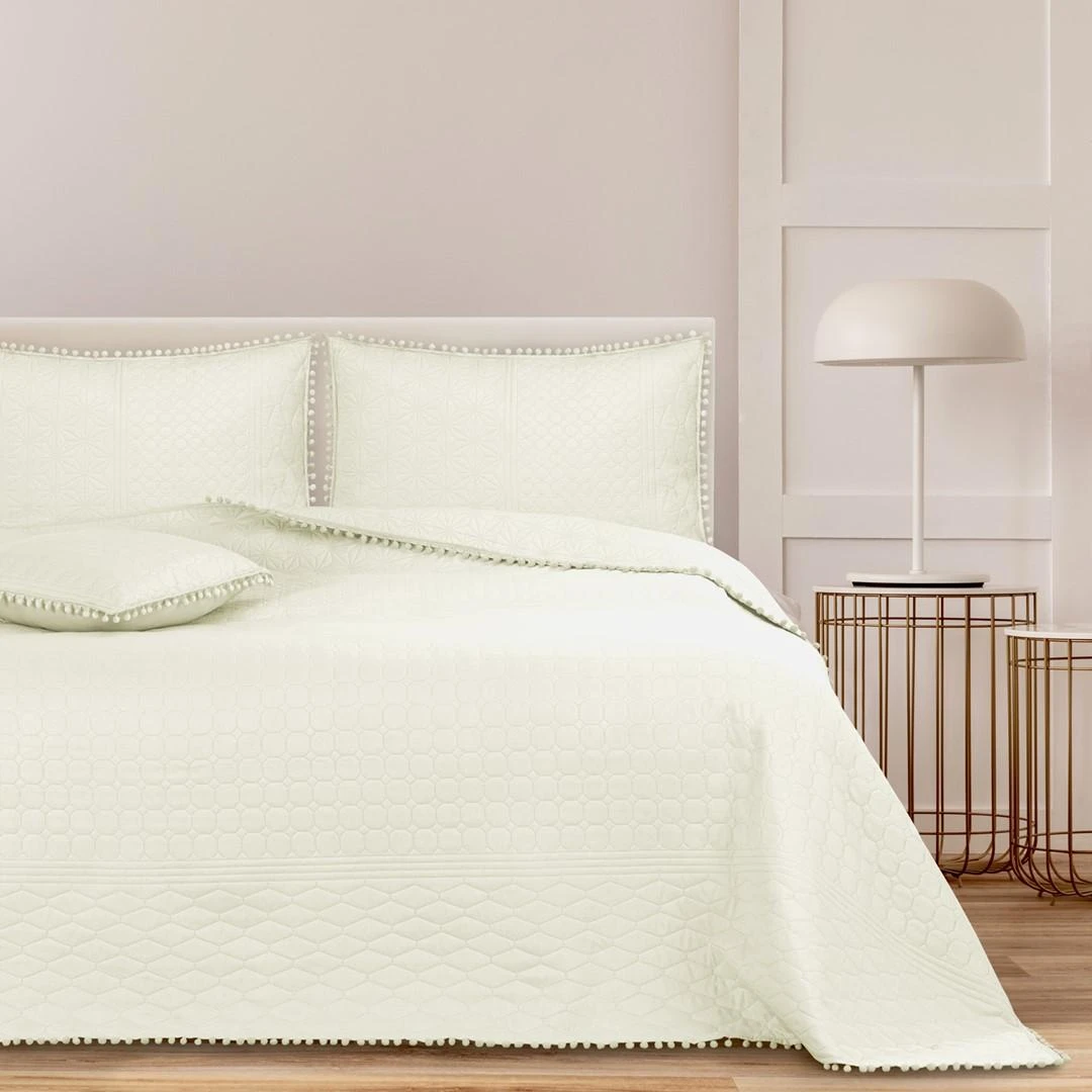 AmeliaHome Lovatiesė 170 × 270 cm, kreminės spalvos AH