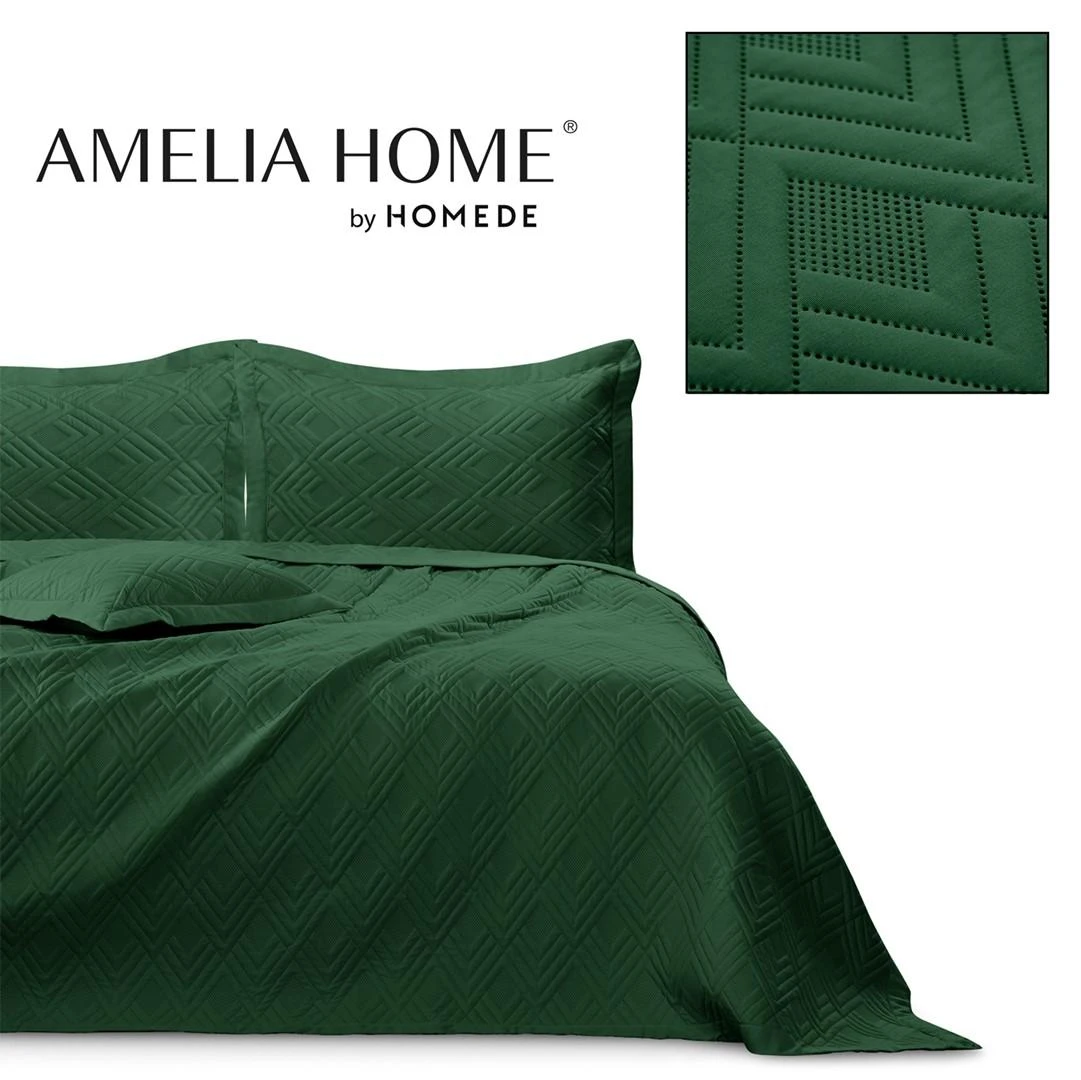 AmeliaHome Lovatiesė 200 × 220 cm, butelių žalia