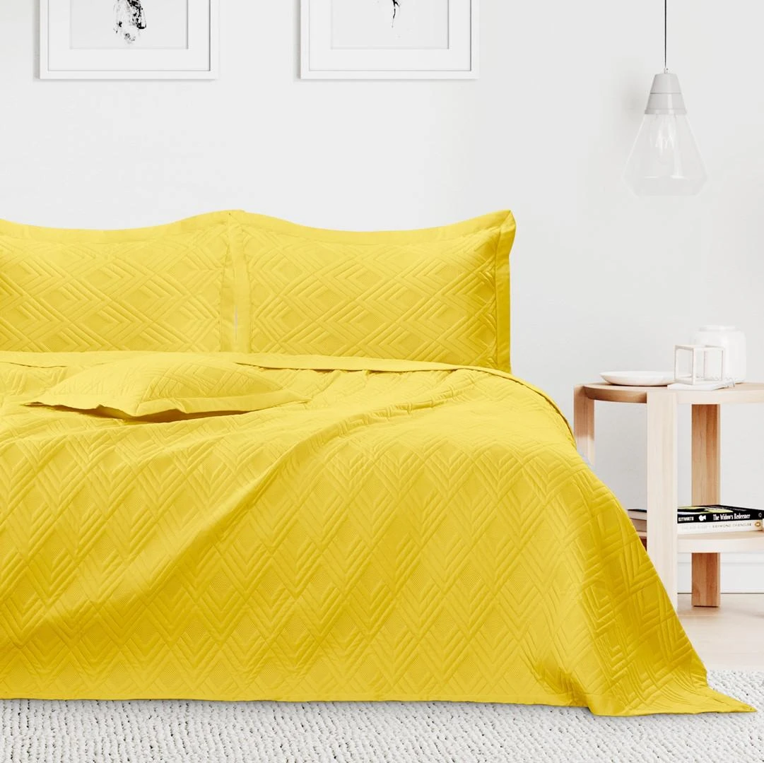 AmeliaHome Lovatiesė 170 × 210 cm, geltonos spalvos