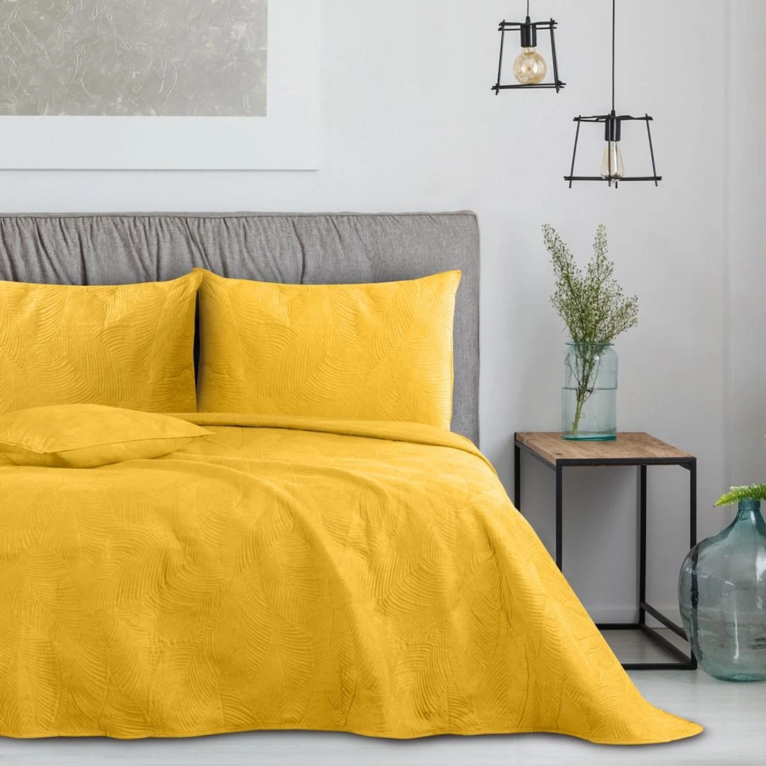 Lovatiesė AmeliaHome PALSHA 260x280 cm, spalva: geltona